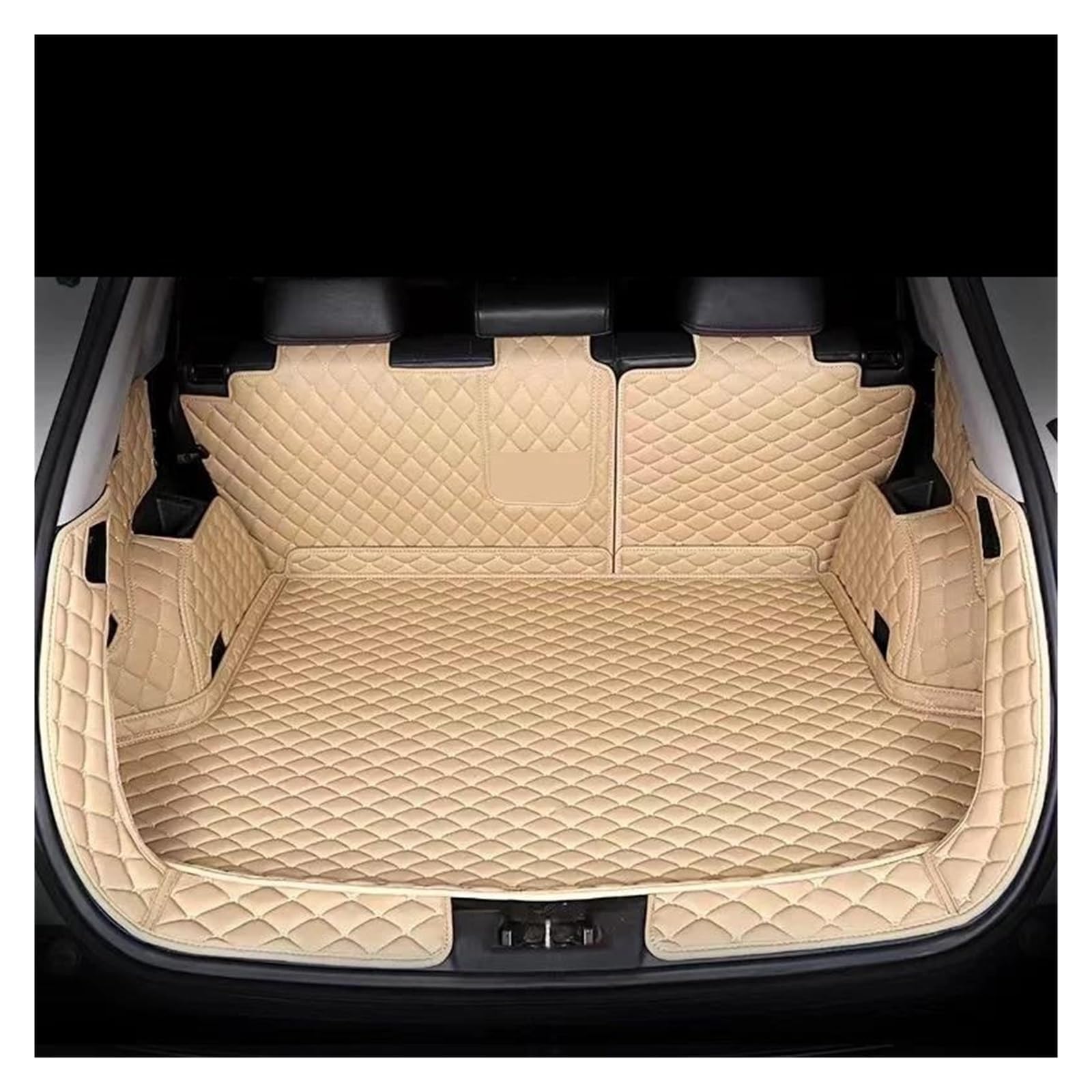 Tapis de coffre pour Skoda Kodiaq imperméable et antidérapant beige 2017-2023