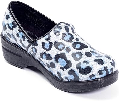 leopard nursing clogs