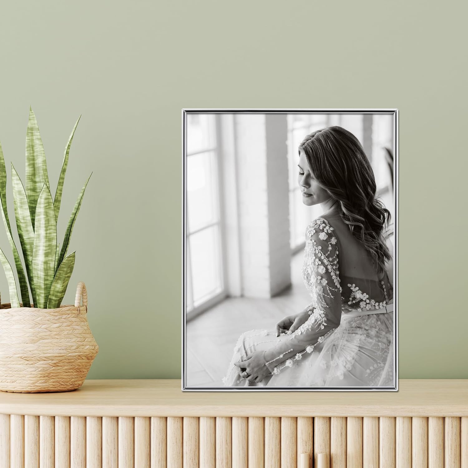Lawrence Frames Simply Metal Picture Frame, 8.5 by 11-Inch, Silver