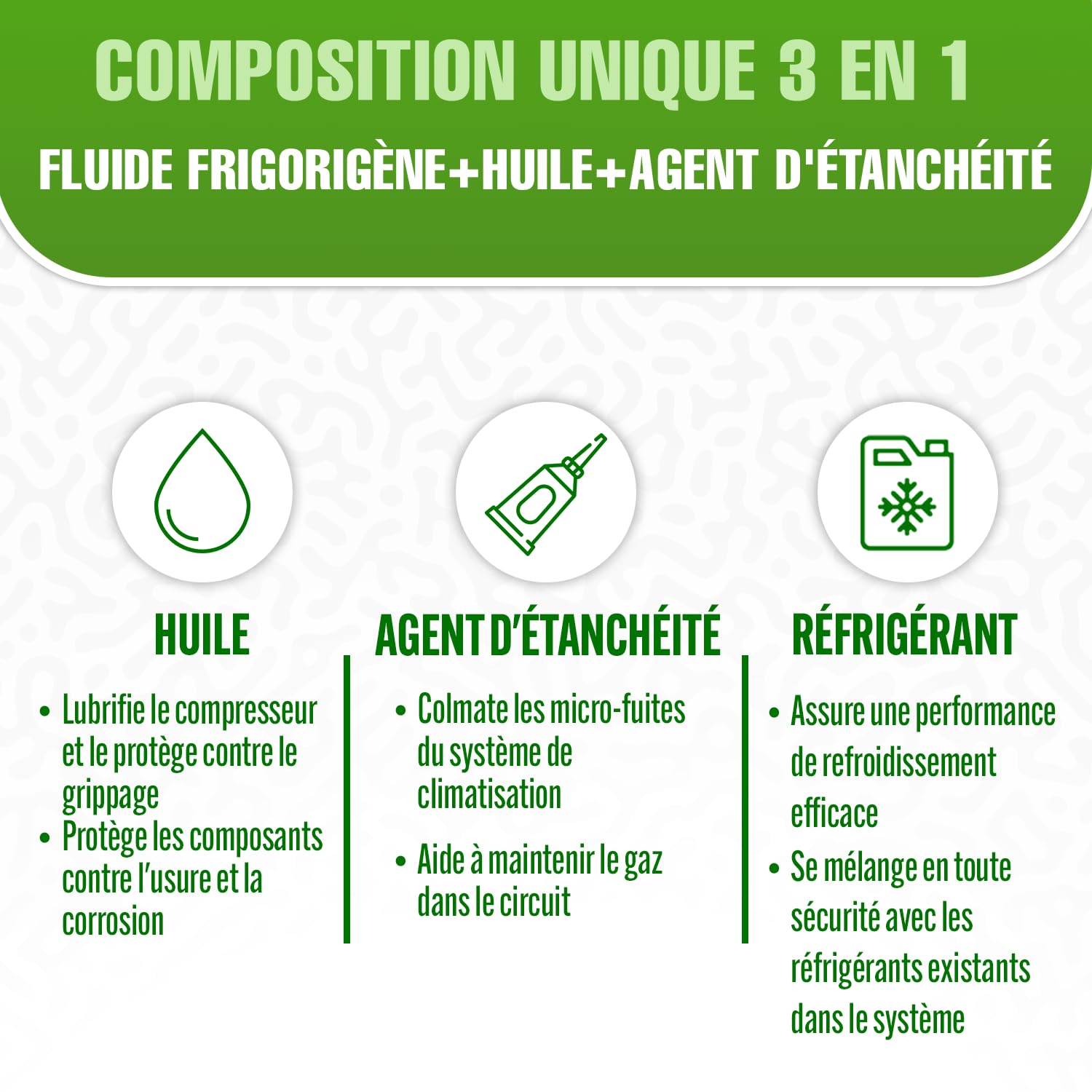 3en1 Remplaçant Fluide Réfrigérant R134a – 235 g Kit Recharge Climatisation Automobile avec Tuyau et Manomètre – ECO