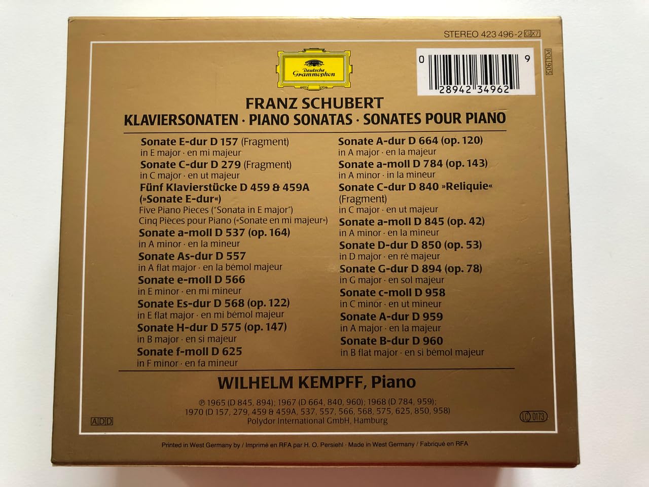 Schubert: Die Klaviersonaten (Gesamtaufnahme)
