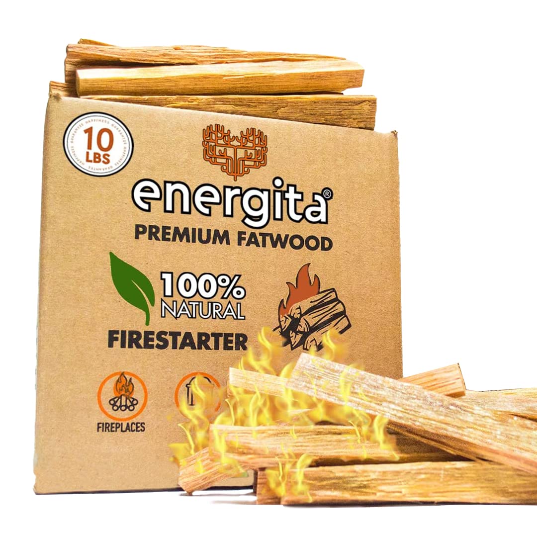 Buy ENERGITA Premium wood Fire Starter 100 Natural 125 Sticks Wood