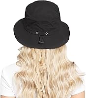 Vista 3 de Sombrero de pescador impermeable plegable para mujer, sombrero de sol con protección UV para hombre
