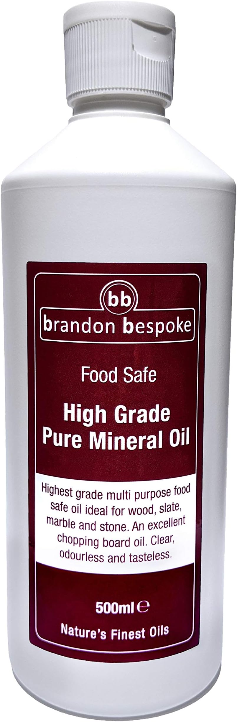 Pure Mineral Oil - Chopping Board Oil - Cutting Board, Worktop, Wood - Slate - Stone - 500ml (Food Safe)