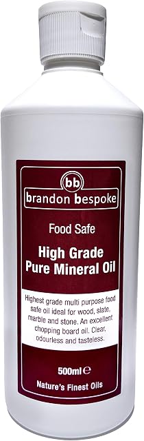 Pure Mineral Oil - Chopping Board Oil - Cutting Board, Worktop, Wood - Slate - Stone - 500ml (Food Safe)