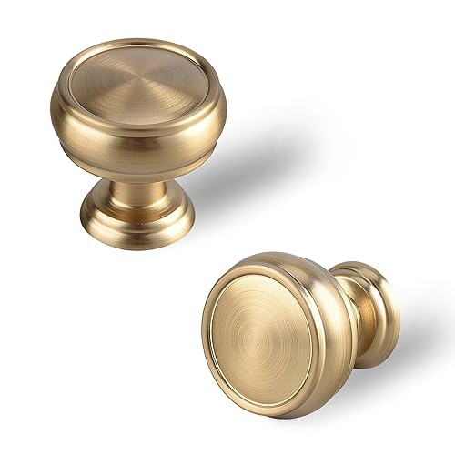 10 Pack Champagne Bronze Cabinet Knobs, 1-1/4 Inch Modern Furniture