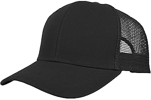 Plain Trucker Hats for Men: Mesh Trucker Cap with Structured Front Panel