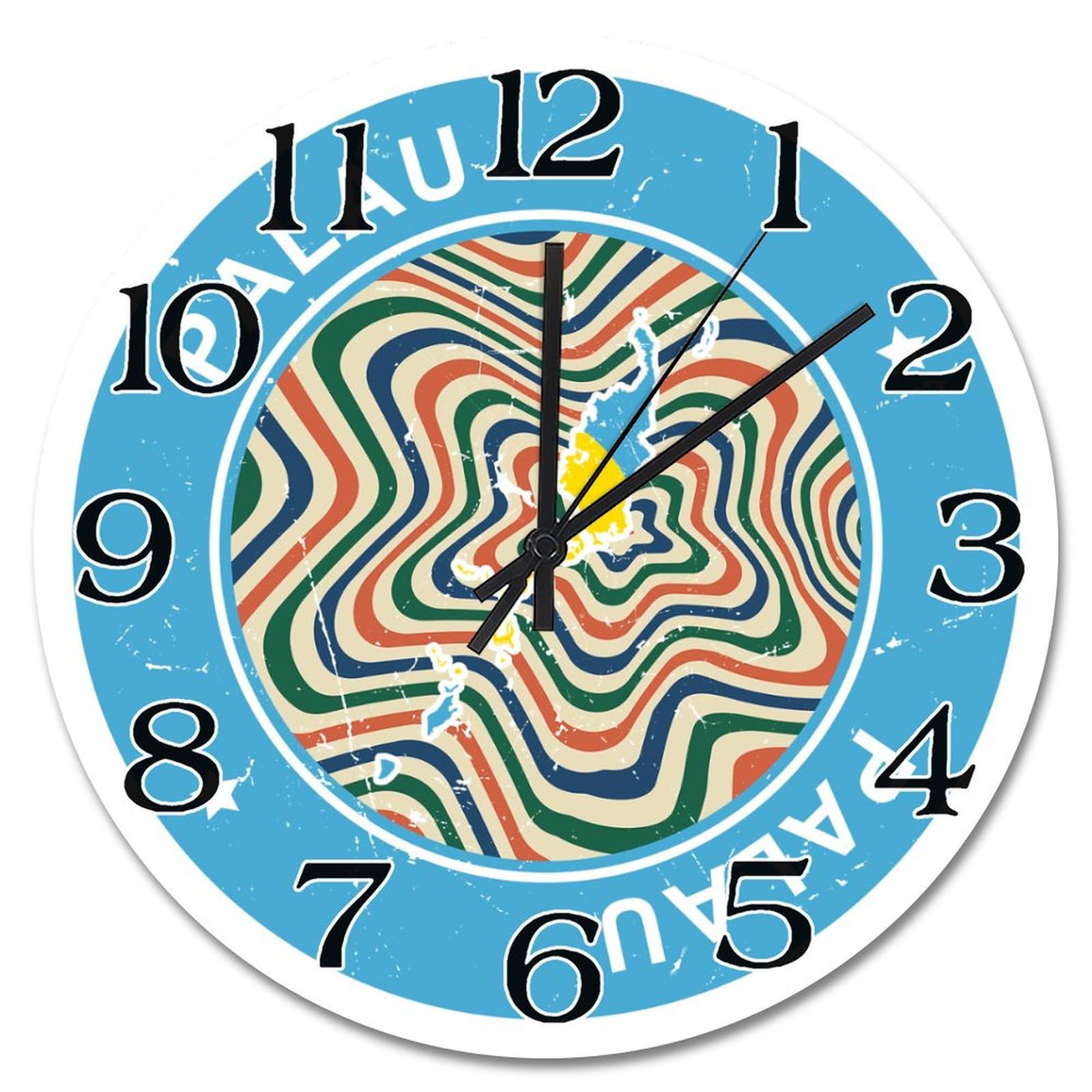 Horloge murale Palaos grand format 38,1 cm sans tic-tac