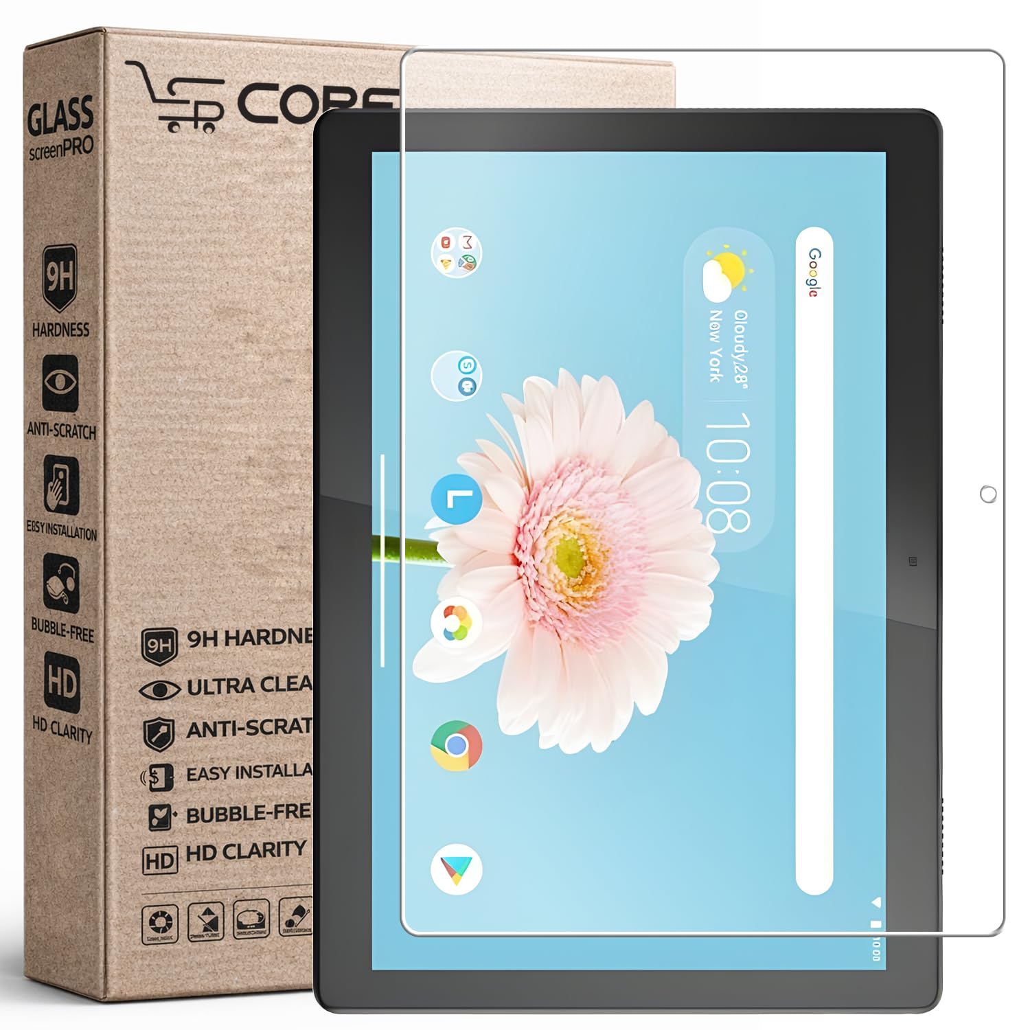 SPCORE Tempered Glass for Lenovo Tab M10 HD (10.1" inch) TB-X505F TB-X505L Screen Protector Guard for Lenovo Tab M10 HD (10.1" inch) Tablet - 1 Pack-picture-32