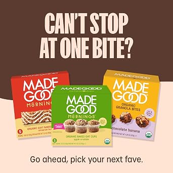 MadeGood Oats & Dark Chocolate Crunchy Granola Squares (5 Count)