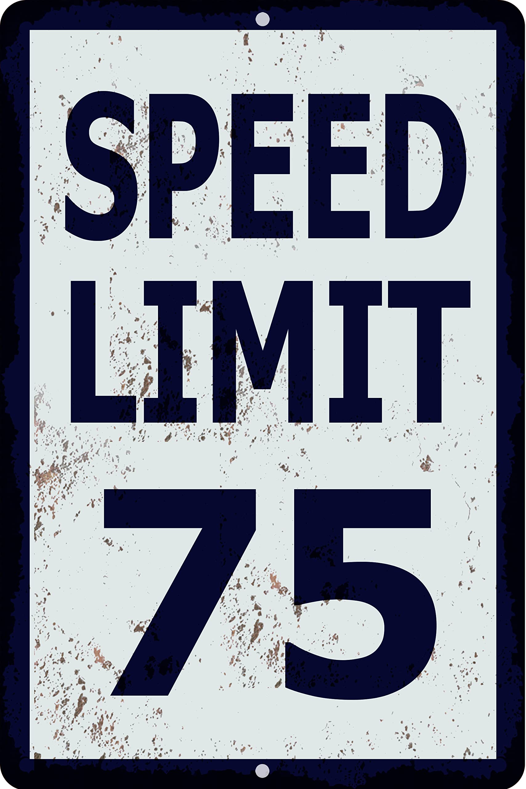 Photo 1 of Skyocean Speed Limit 75 MPH Sign, Slow Down Sign, Traffic Signs,Vintage Metal Tin Sign