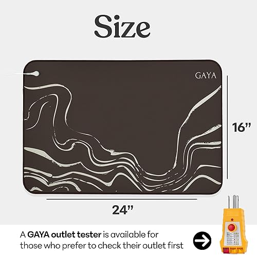 Miniatura 4 de GAYA Alfombrilla de tierra para pies, mejora del sueño, alivio del dolor de espalda, relajación muscular y estrés, almohadillas de tierra para cama,