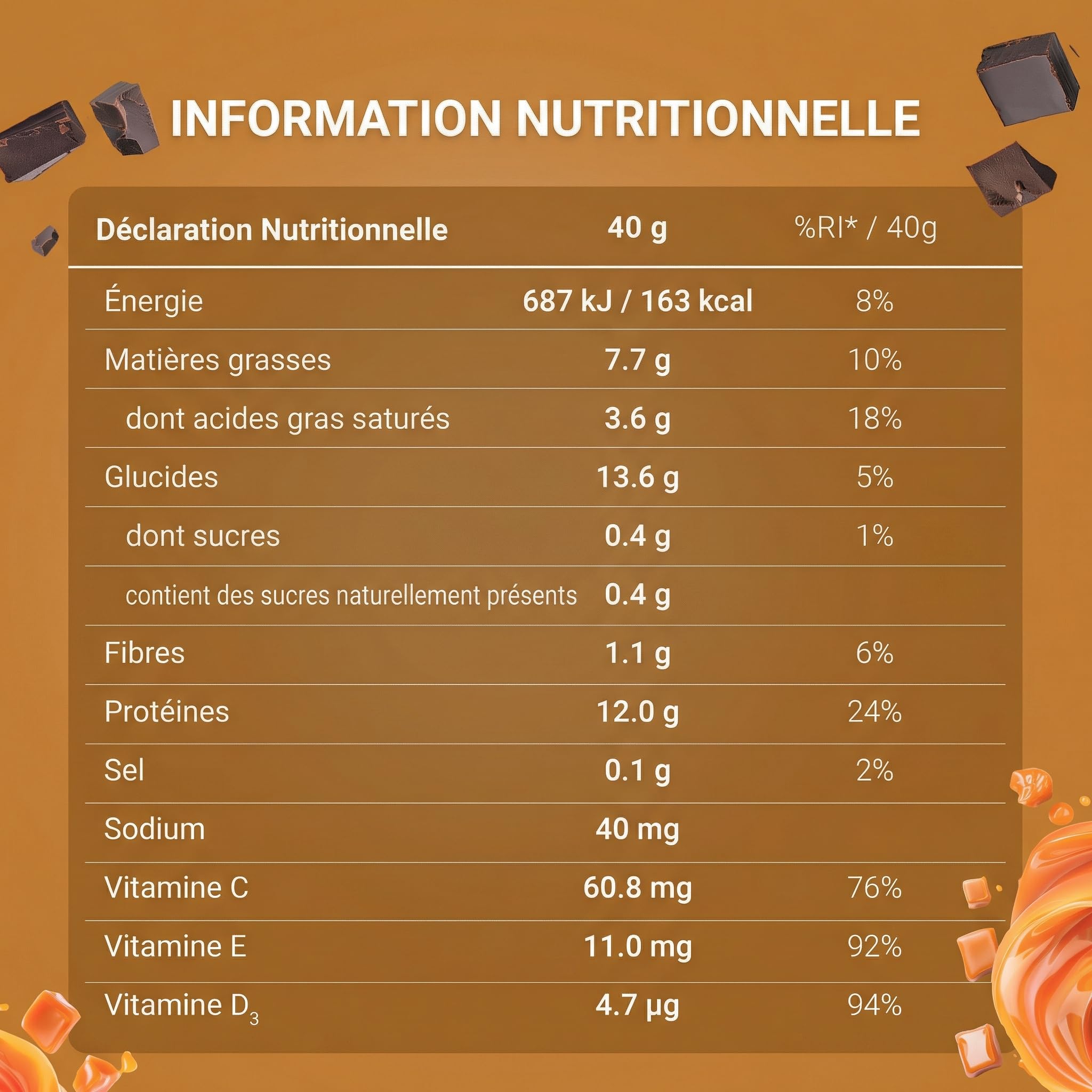 RiceUP! Barre Protéinée Toffee 30% – Barre Protéine Sans Sucre Ajouté, Sans Gluten & Sans Huile de Palme – Snack Protéiné Fitness & Nutrition Sportive – 15 x 40 g