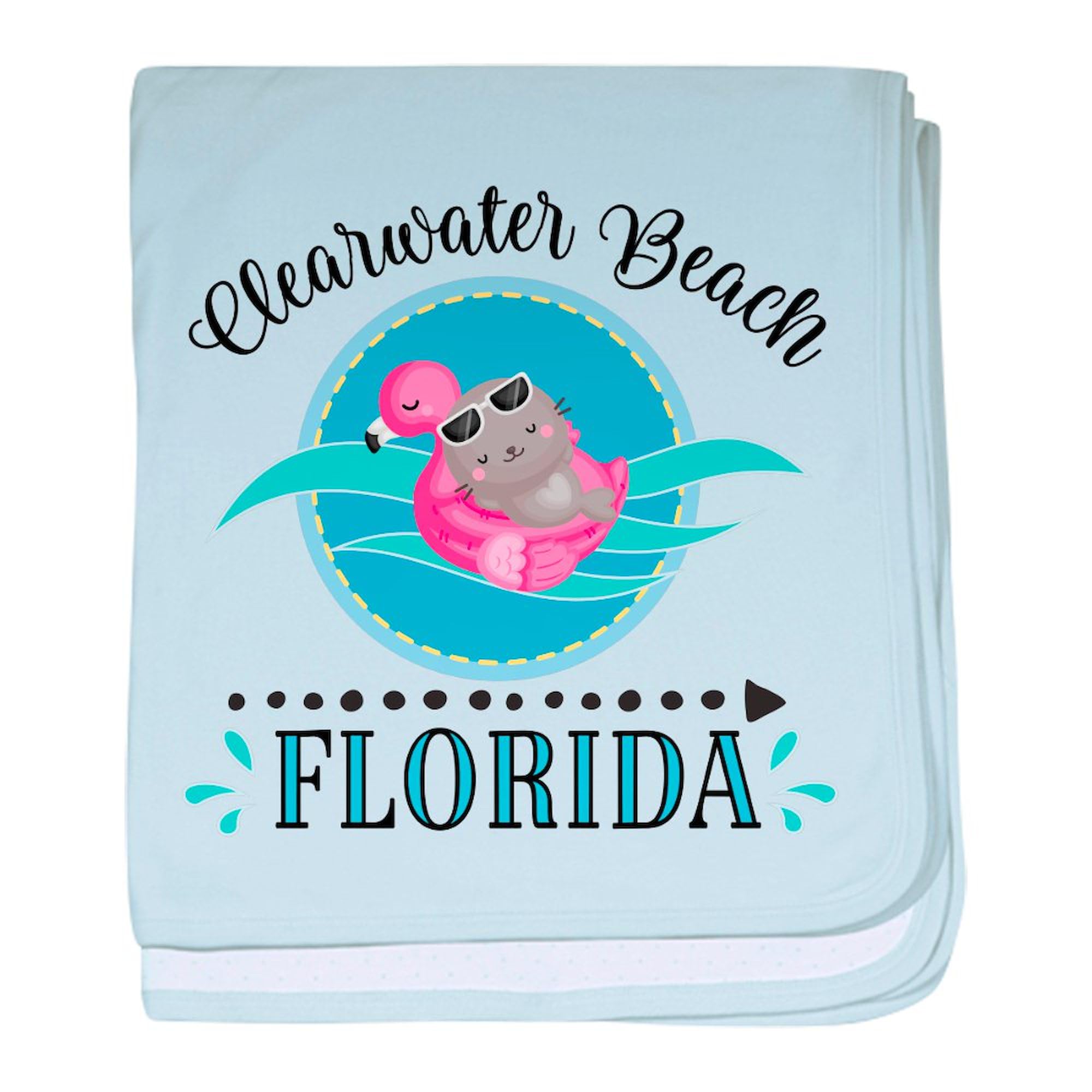 CafePress Clearwater Beach Florida Baby Blanket, Super Soft Newborn Swaddle