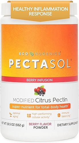 PectaSol - Pectina cítrica modificada  19.44 oz de bayas en polvo  Suplemento de salud corporal total para apoyar el corazón, el sistema