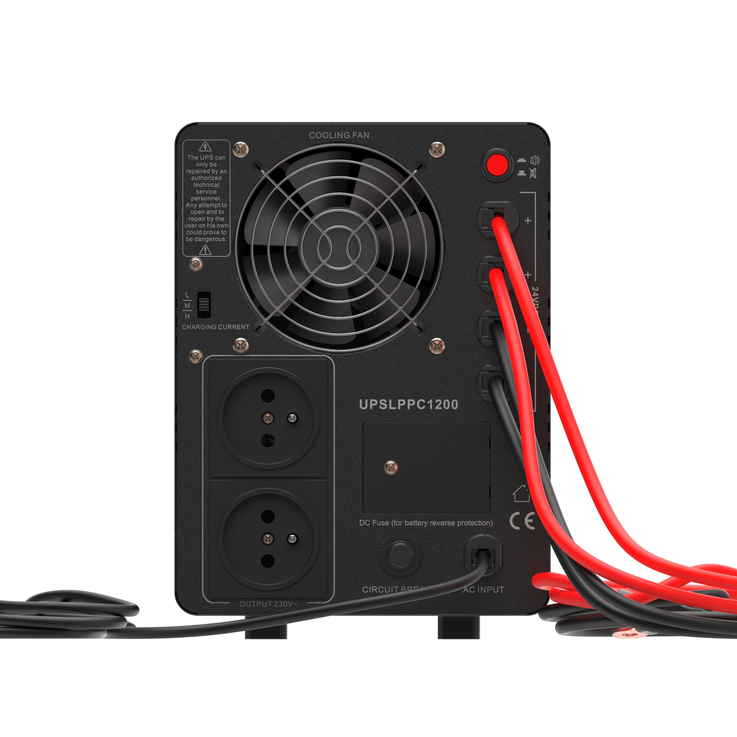 Green Cell PowerCore SAI UPS 2000VA/1200W con Pantalla LCD y AVR | Onda Sinusoidal Pura, Conexión para Batería Externa, Fuente de Alimentación de Emergencia y Protección contra Sobretensión