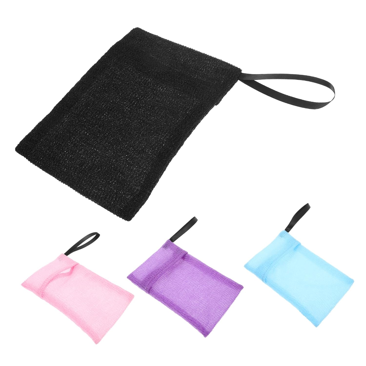 4pcs Nylon Soap Sleeve Exfoliating Pouch for Daily Skincare Routine