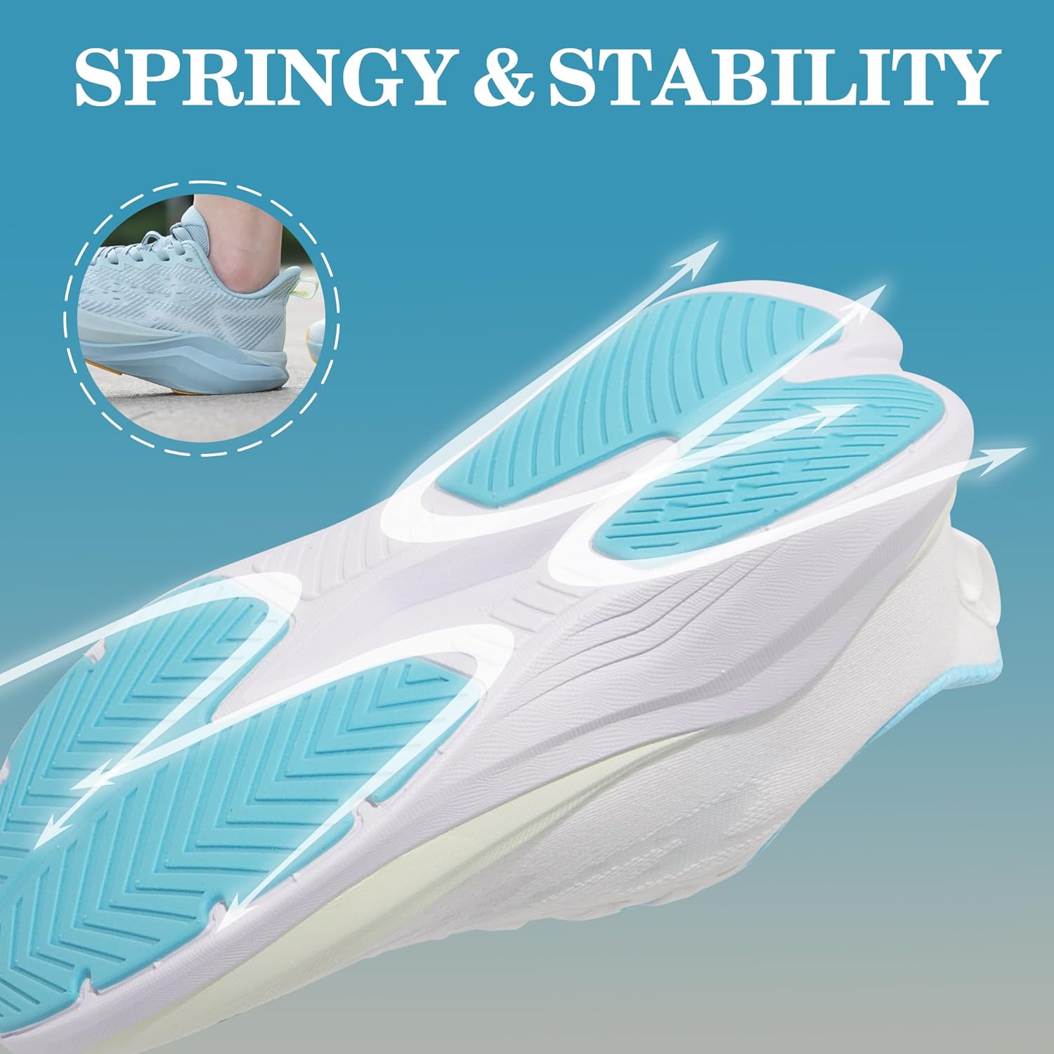 Hawkwell Women's Cloud Zero Active Nursing Shoes Cushion Breathable Tennis Walking Gym Medical Work Sneakers