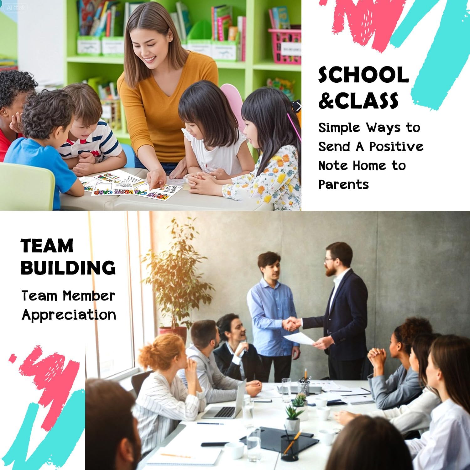 Kudos Notice Appreciation Recognition Reward Cards For School or Work Bulletin Board(50 Pack), for Staff Appreciation, Coworkers, Office Staff, Teachers, Students, Team Building Office Morale Booster - Image 6