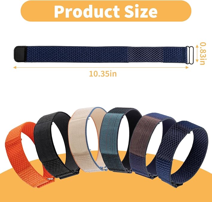 Nylon Sport Replacement Strap Compatible with Amazfit Helio Band, Adjustable Loop Arm Strap - Breathable & Sweatproof Wristband for Fitness Tracker