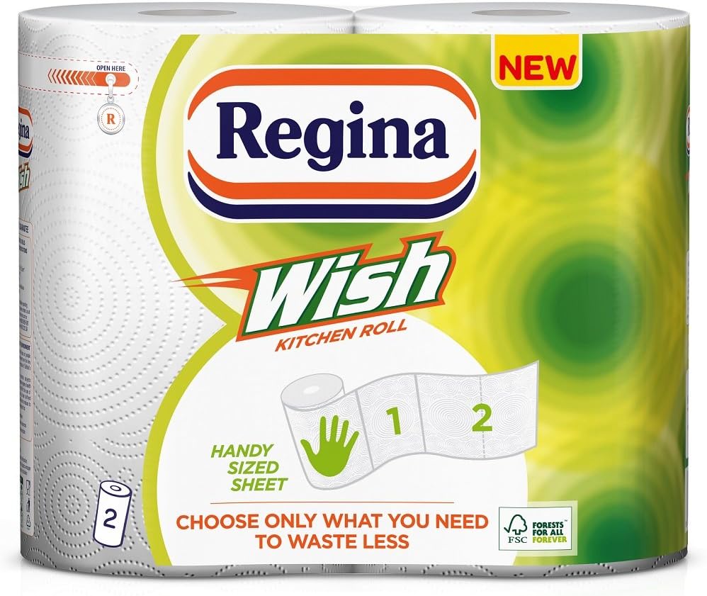 Regina Wish Kitchen Roll, Pack of 2