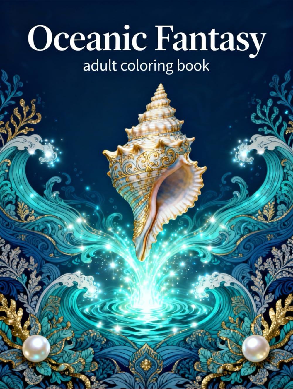 Oceanic Fantasy: A Relaxing Adult Coloring Book with Enchanting Sea Creatures, Magical Oceans, and Intricate Underwater Designs