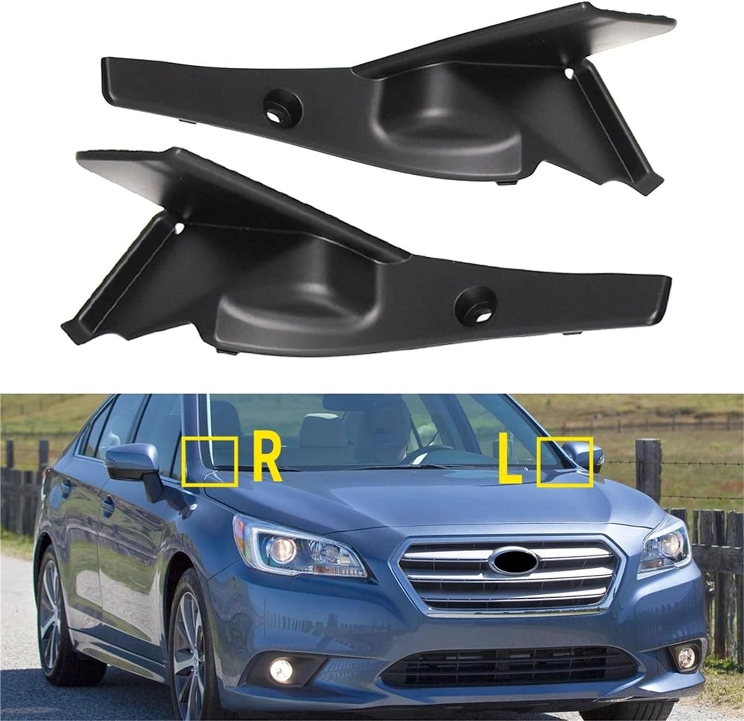 Windshield Wiper Cowl Cover Panel for Subaru for Legacy for Outback 2015-2019 Front Windshield Wiper Guide Plate Extension Trim Cowl Cover(1pcs Left L)