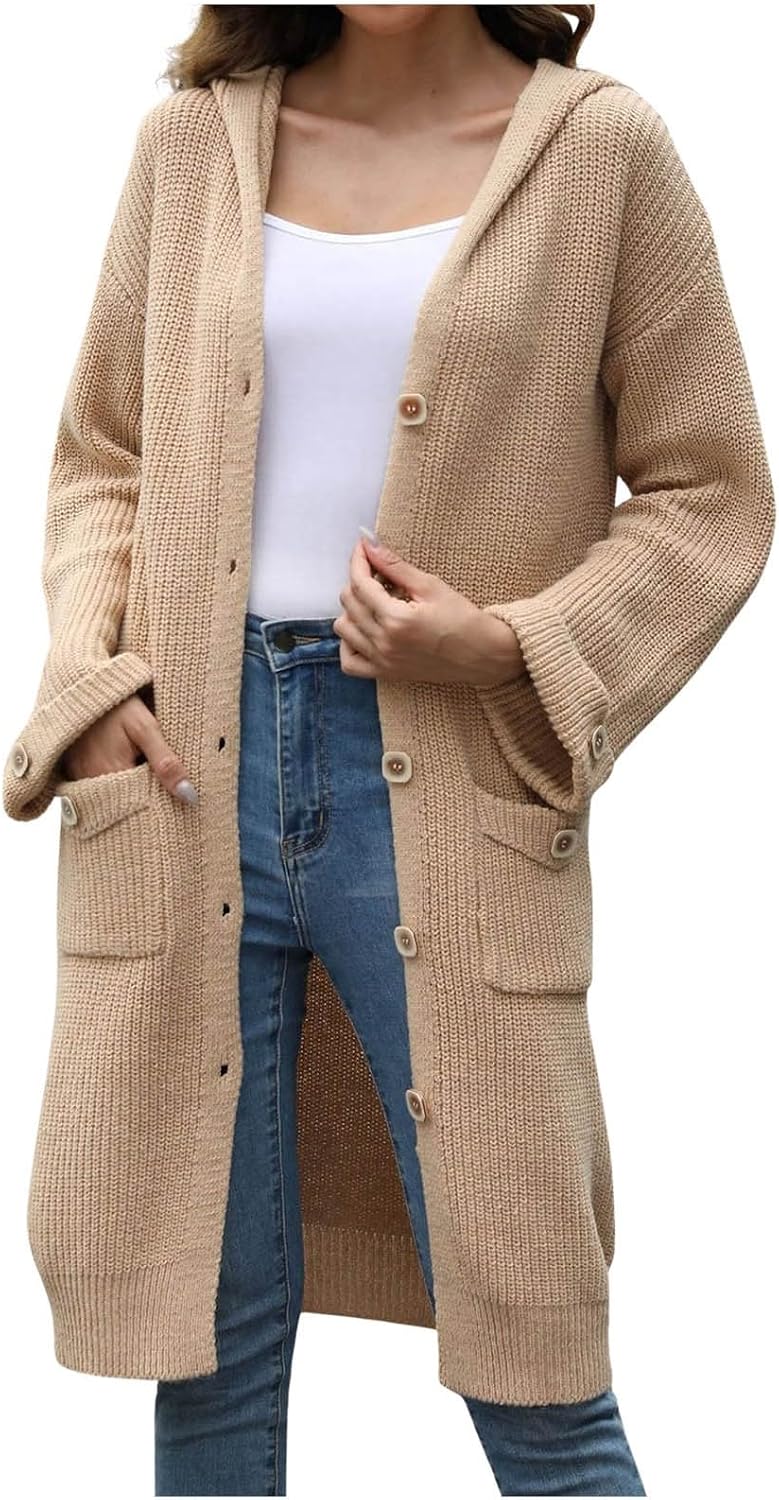 WYTong Womens Long Cardigan Sweaters Casual Open Front Long Sleeve Cardigan Fall Trendy Soft Comy Sweater Cardigan