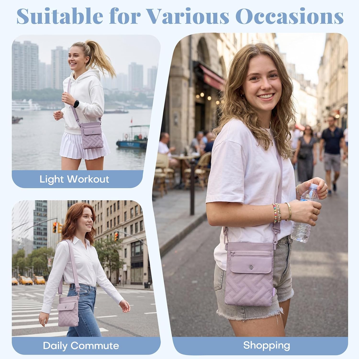 Crossbody Bags for Women, Quilted Puffer Shoulder Bag, Lightweight Handbags for Travel & Everyday Bag