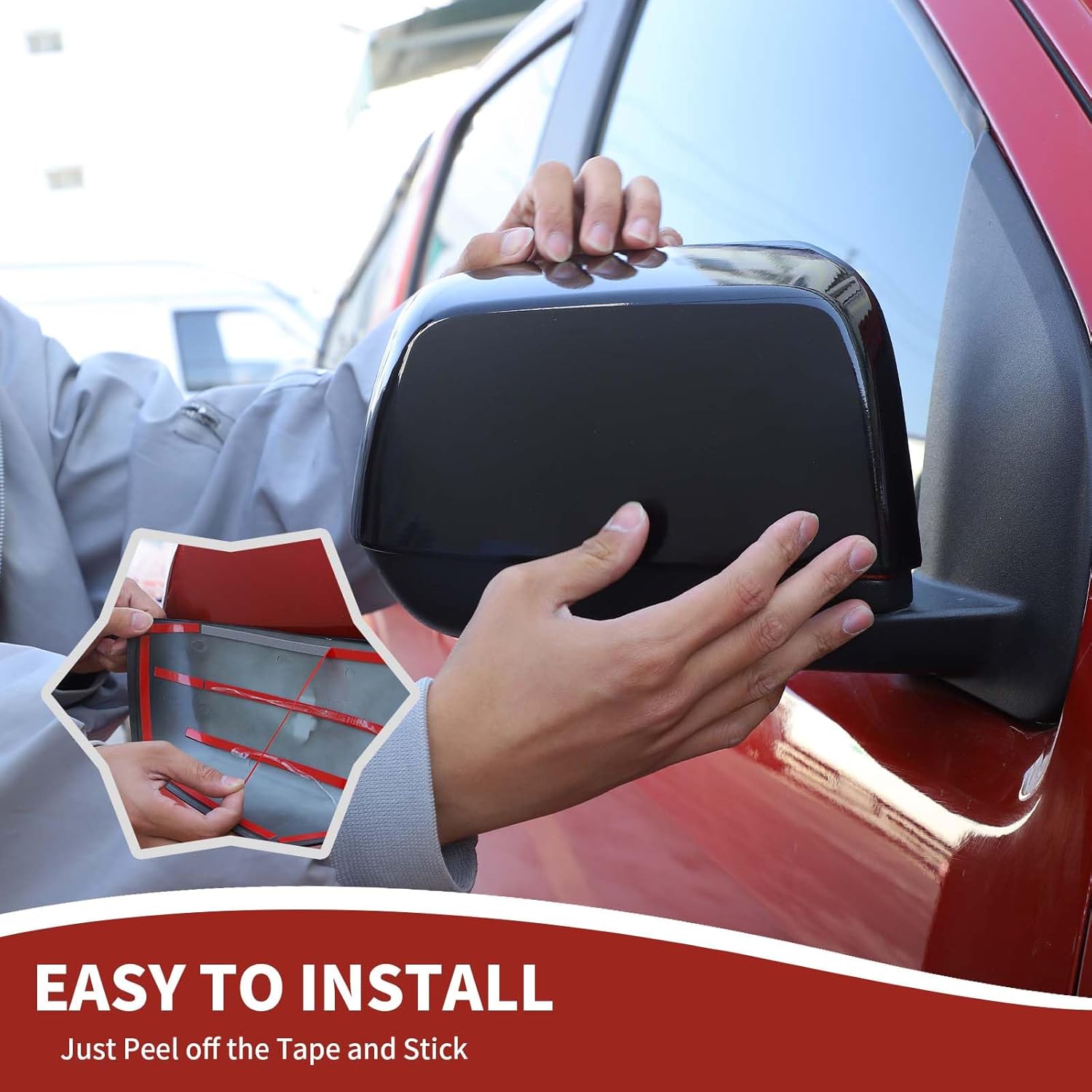 Rearview Mirror Cover Rear View Side Mirror Shell Trim Compatible with 2014-2022 Chevy Colorado & GMC-Canyon Exterior Accessories, Black