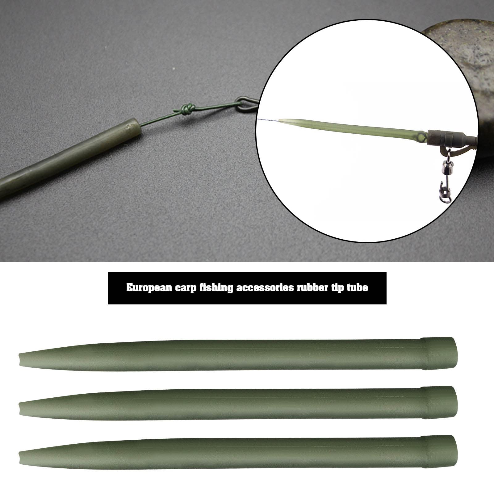 SING F LTD 100Pcs Anti Tangle Sleeve Replacement Anti-tangling Fishing Terminal Connect Outdoor Fishing Tackle Fishing Accessories Rubber