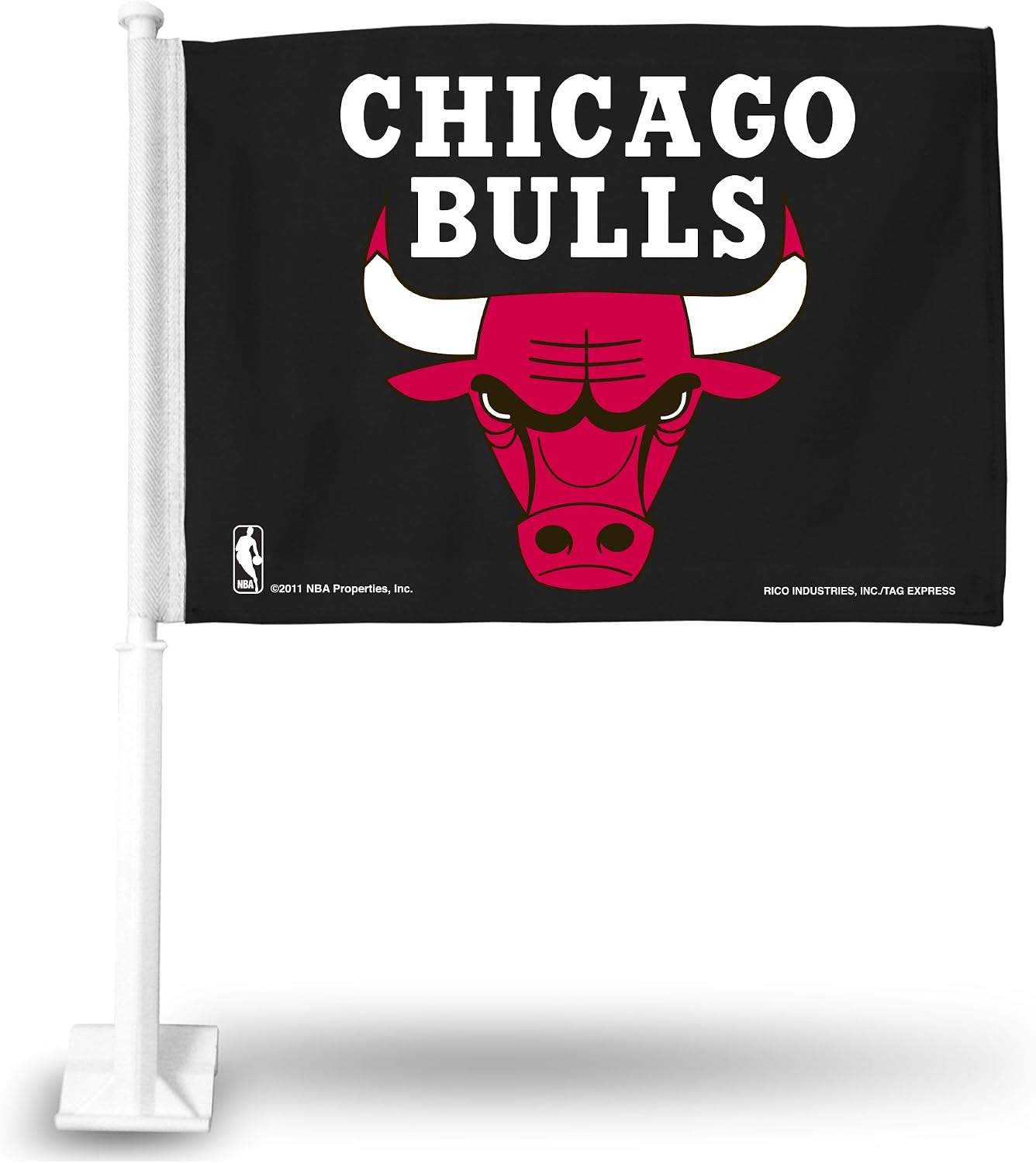 Rico Industries NBA Houston Rockets Black Double Sided Car Flag - 16" x 19"
