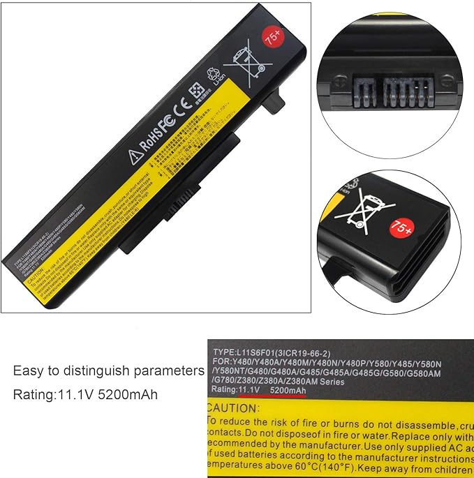 Batería para Portátil Gomarty 5200mAh 11.1V Li-ion L11S6Y01 L11L6Y01 miniatura 7