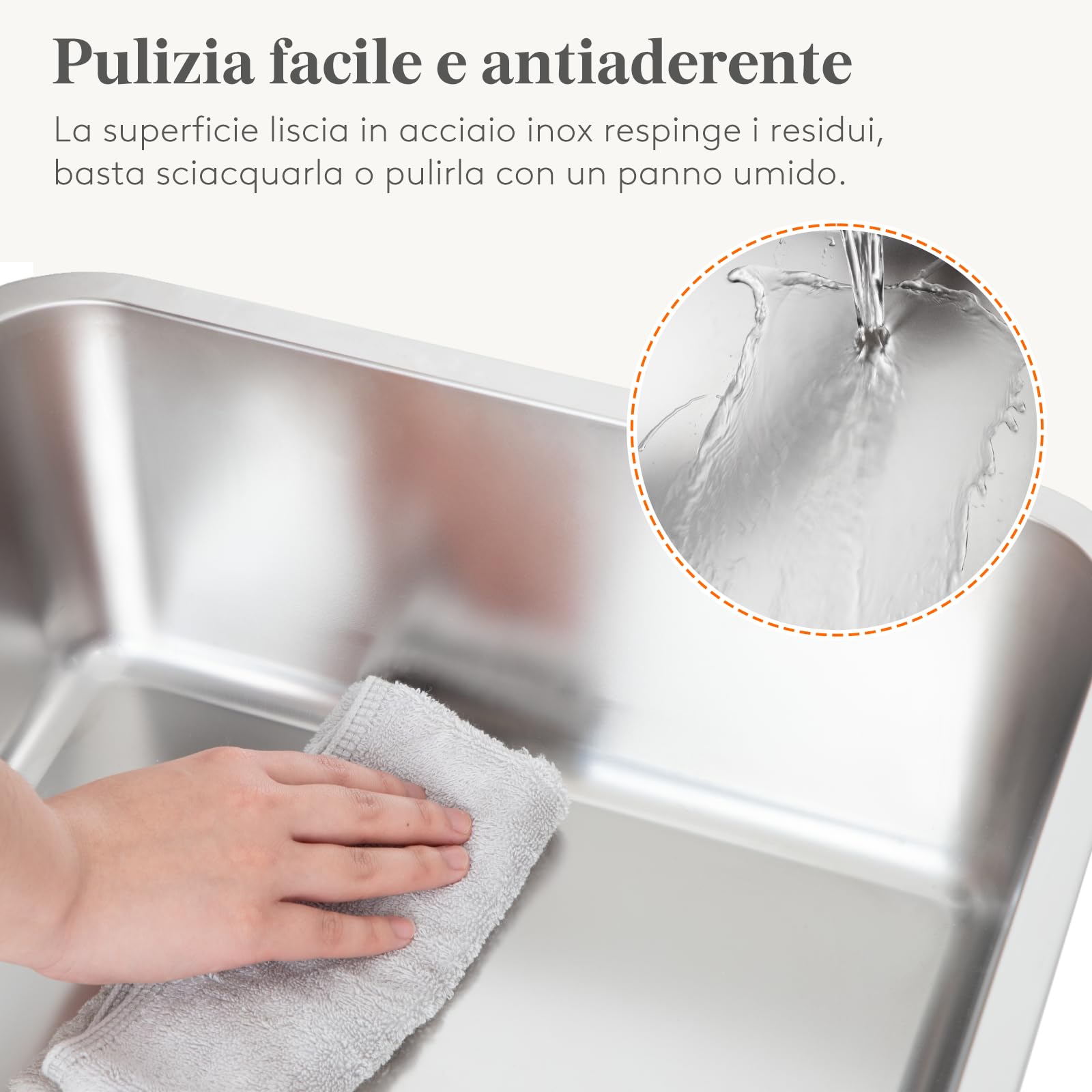 Lifewit Lettiera Gatto in Acciaio Inox, XXL Aperta Toilette per Gatti con Pala, Lettiera Gatto per Soggiorno, Camera da Letto, 58 x 38 x 26 cm, Grigio