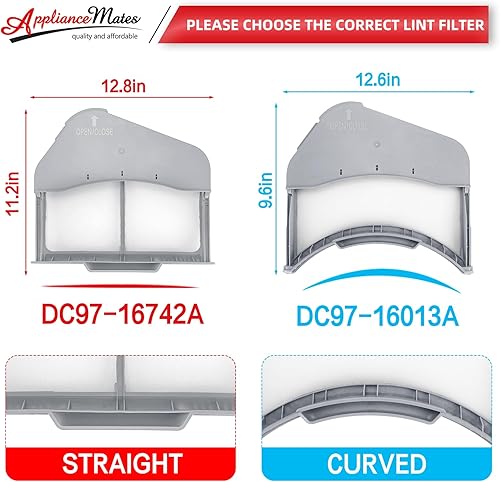 Miniatura 5 de APPLIANCEMATES DC97-16013A - Filtro de trampa de pelusa para secadora Samsung Dryer, reemplaza DC97-16013B DC61-02610A DV210AEWXAA DV330AEWXAA