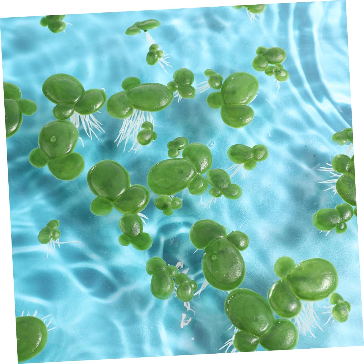 270pièces Plantes Aquatiques Flottantes Décoratives pour Aquarium Faux Lentilles Eau avec Décoration Naturelle pour Réservoirs Et Terrariums