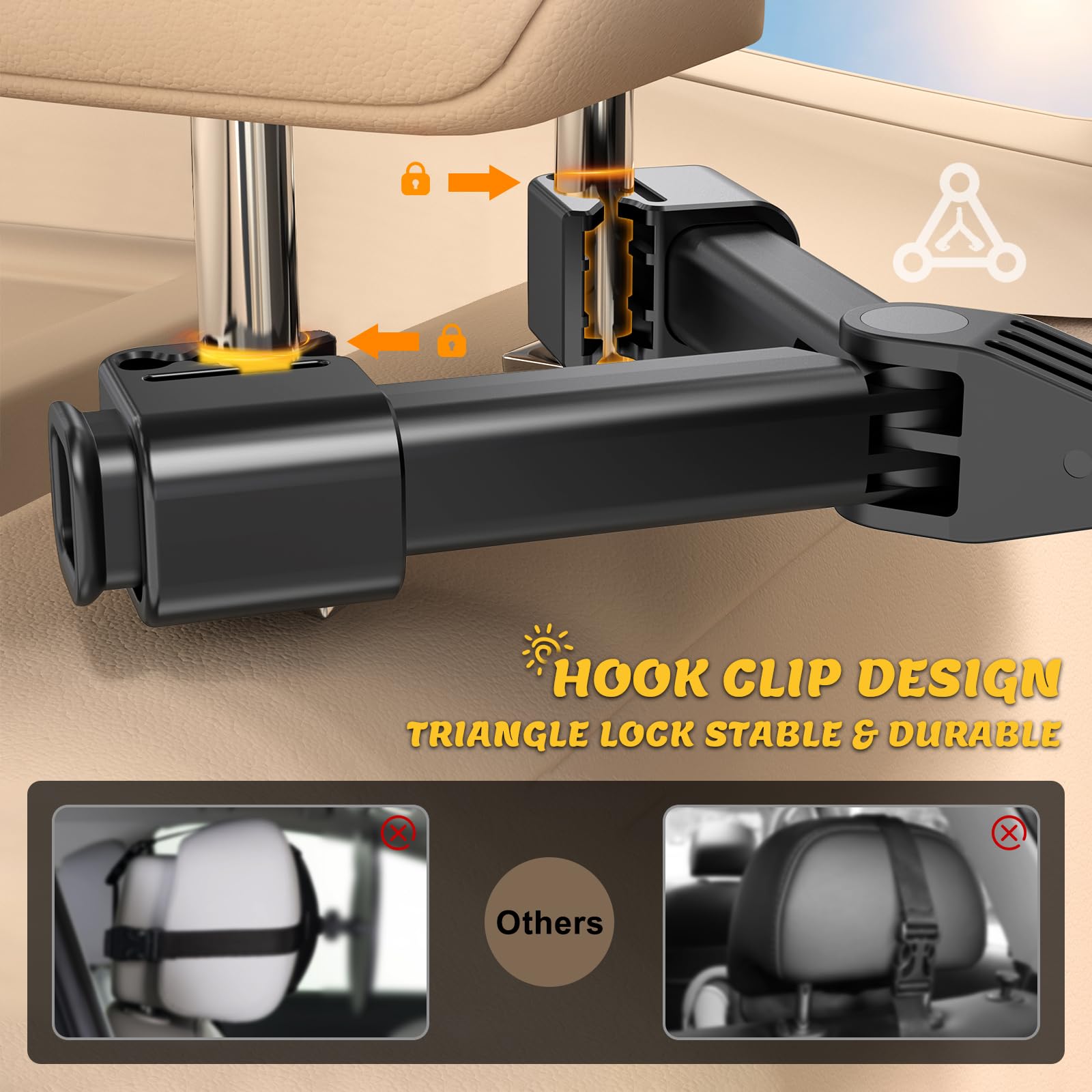 Espejo de coche para bebé con luz, control remoto, espejo de asiento trasero para bebé, 7 modos de luz RGB, rotación de 360°, espejo de asiento de coche recargable para bebé, inastillable y gran