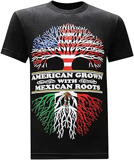 tees geek American Grown Mexican Roots Funny T-Shirt