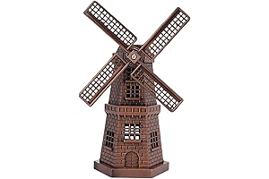 Exquisite Dutch Windmill Adornment: Agatige Premium Metal Statue