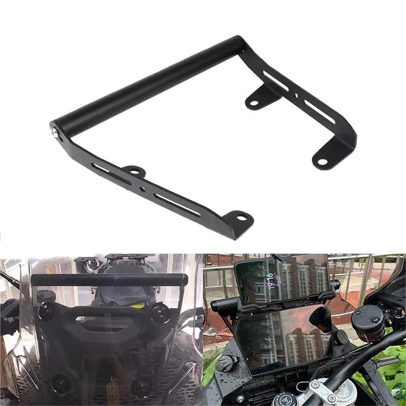 GPS Antivibración Soporte Barra Soporte para Placa De Navegación GPS Motocicleta para VOEG DS900X DSX900. Kit Extensión para Manillar Teléfono Móvil