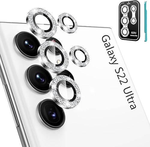 Miniatura 25 de Tensea Protector de lente de cámara compatible con Samsung Galaxy S26 Ultra, protector de pantalla de vidrio templado 9H, anillo individual de