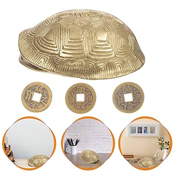 亀の甲羅風骨製装飾品セット すっぽんの甲羅 Amazon.co.jp: 亀の甲羅装飾、小さなヴィンテージ真鍮亀の甲羅