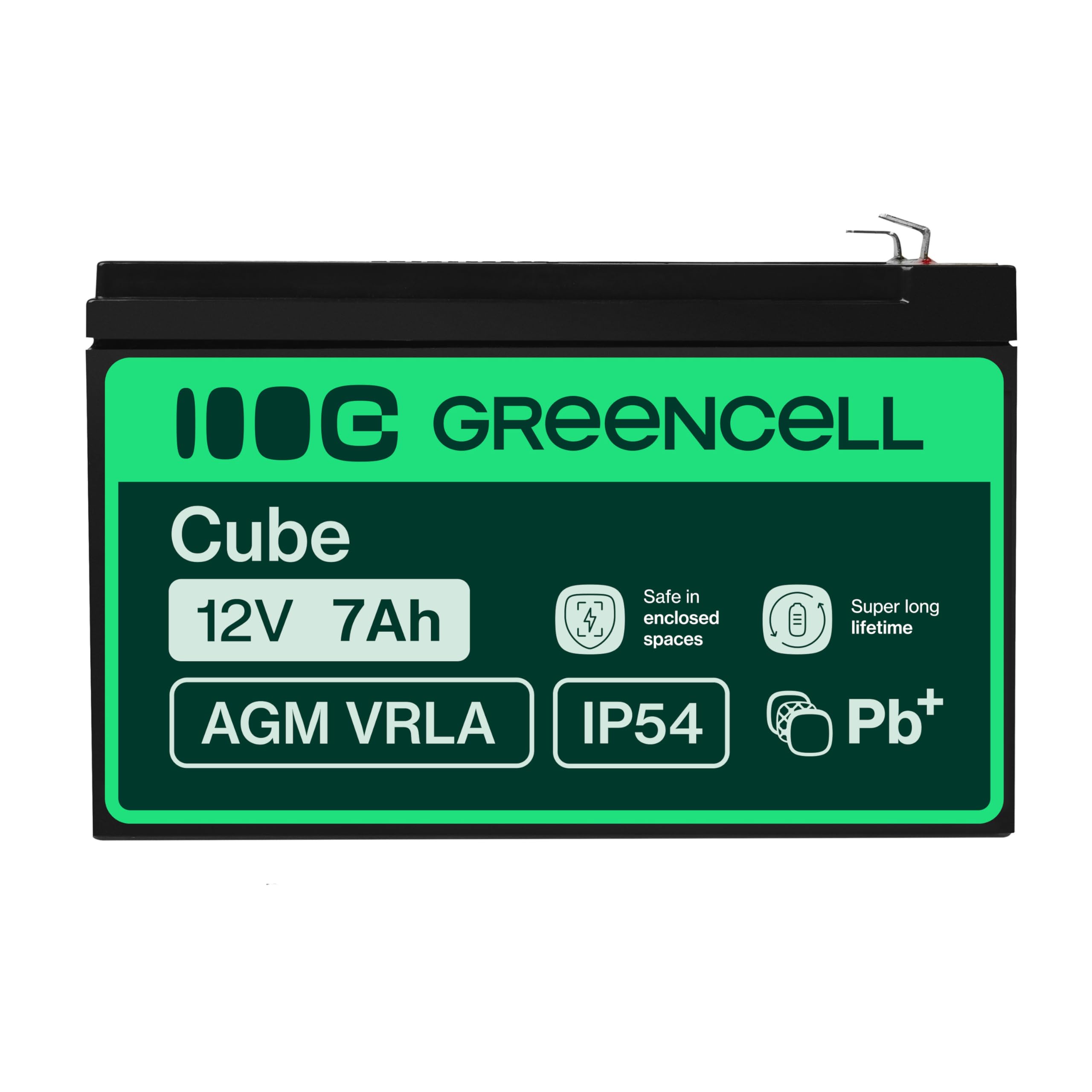 Green Cell Batteria al piombo AGM 12 V 7 Ah VRLA batteria al piombo batteria di ricambio resistente ai cicli Unbemann UPS Alimentazione di emergenza Impianto UPS Batteria di backup