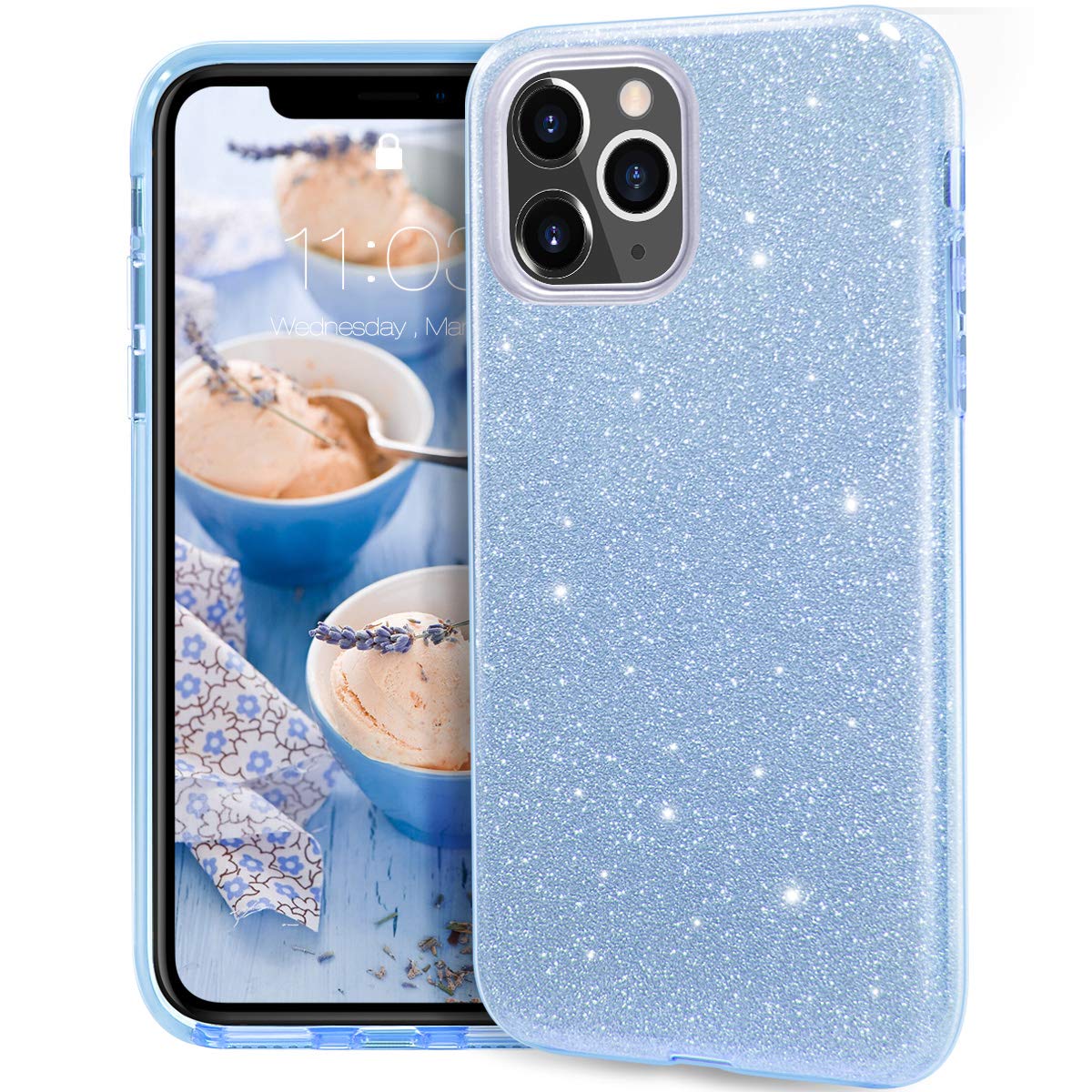 Amazon Com Mateprox Compatible With Iphone 11 Pro Max Case Bling Sparkle Cute Girls Women Protective Case For Iphone 11 Pro Max 6 5 Inch Blue Cell Phones Accessories