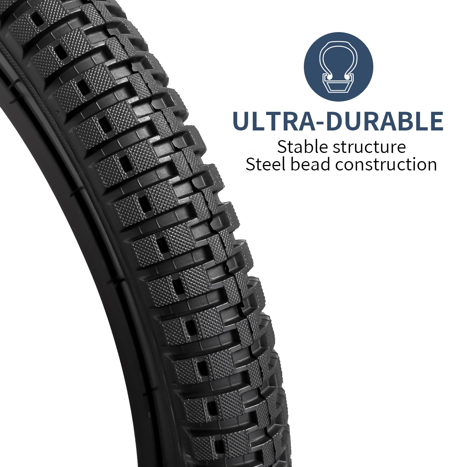 YUNSCM 18" Bike Tires 18 x 2.125/57-355 and 18" Bike Tubes Schrader Valve with 2 Rim Strips Compatible with 18x1.75 18x1.95 18x2.10 18x2.125 18x2.20 18x2.25 Bike Bicycle Tires and Tubes (Y-1110)