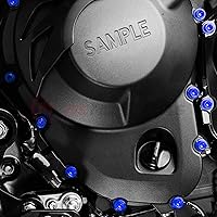 Vista 6 de MC Motoparts Race Spec Kit de pernos de motor cabeza HEX M6 compatible con XJ6 Diversion/F 2009-2016 13 14 15 16 (azul)