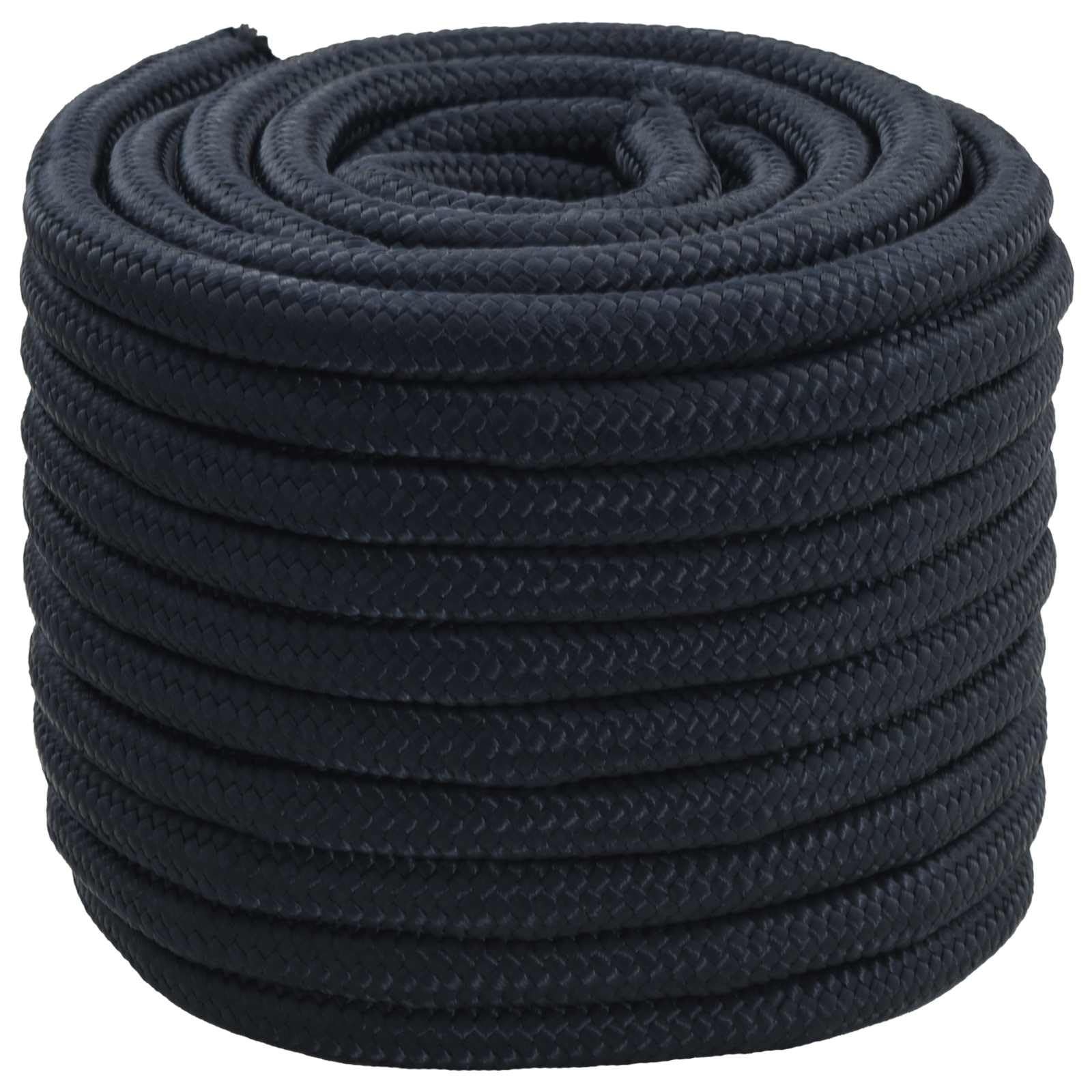 Cuerda para barco azul real, 25 m, poliéster, resistente a los rayos UV, resistente a la intemperie, para puerto, mar y exterior, para tensar y asegurar