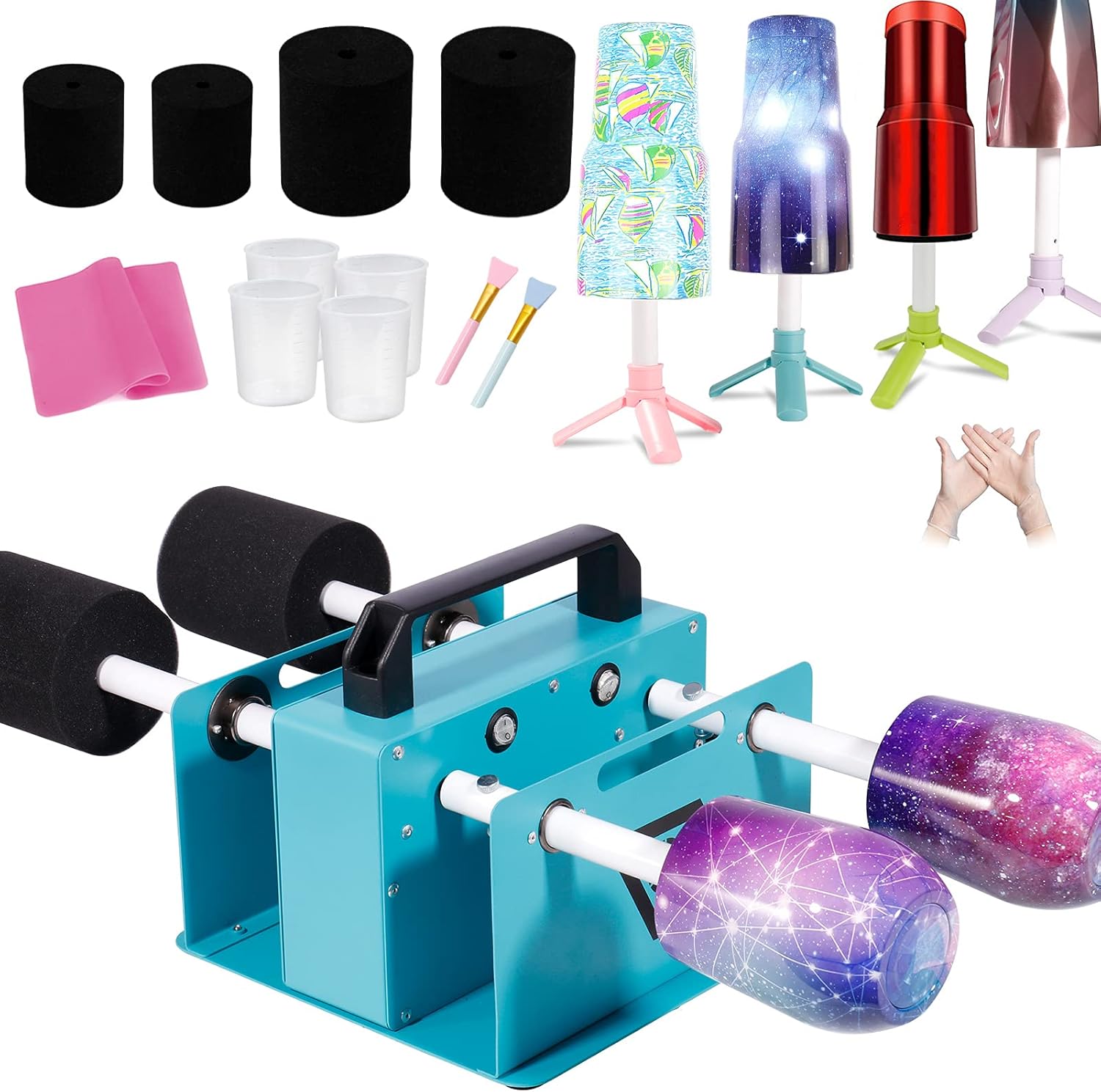 4 Cup Turner for Crafts Tumbler,4 Tumbler Spinner,Multi cup turners for