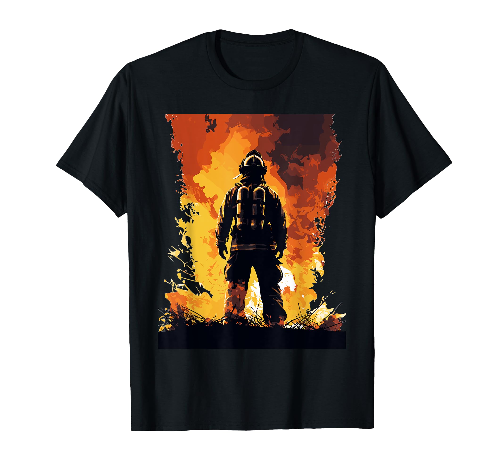 Firefighter Wall Of Fire - Firefighter & Fireman T-Shirt