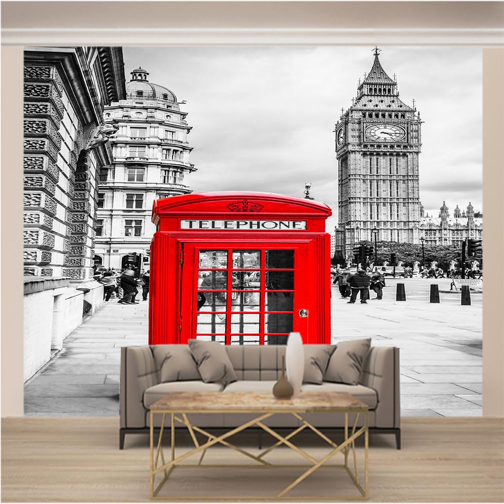 Papier peint intissé photo xxl Londres | Tapisserie murale 3D moderne salon chambre 350 x 256 cm